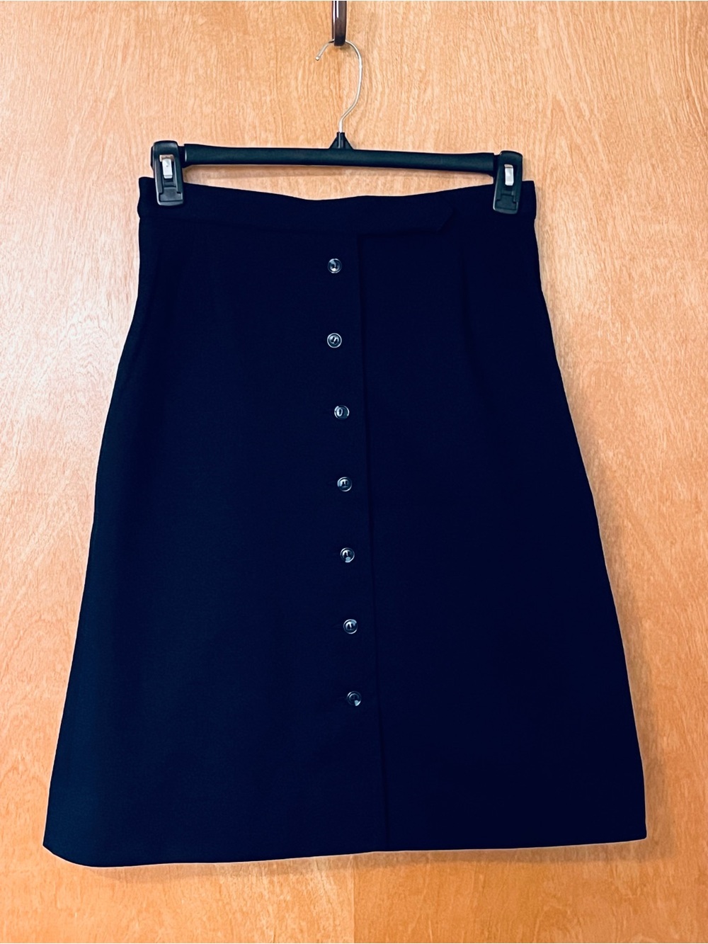 Vintage Evan-Picone Navy A-Line Button-Front Women's Skirt | Size 16